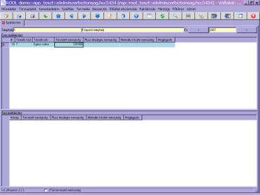 termék kiválasztása és az éves tervezett mennyiség megadása