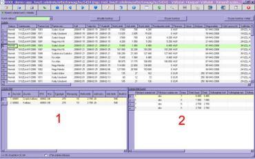1:számla tétel/2:számla tétel kontír sor