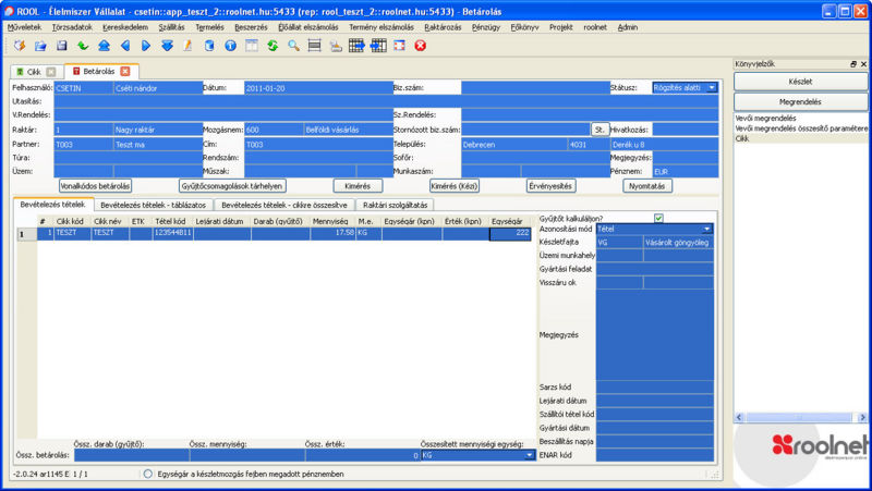 Tételes beszerzési áras egységárak beállítása (2)